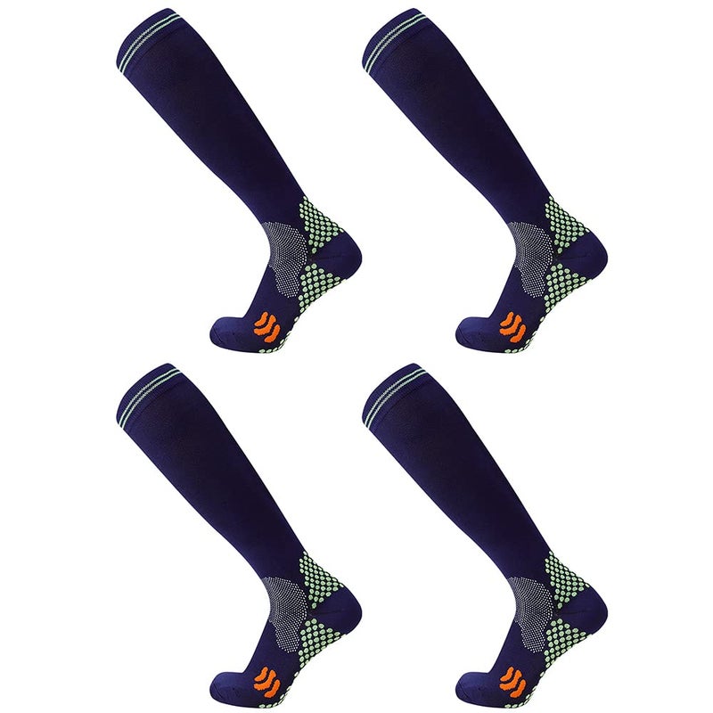 Odtmger Compression Socks (2 Pair) for Men and Women 20-33 mmHg Compression Stockings Circulation for Cycling Running Support Socks
